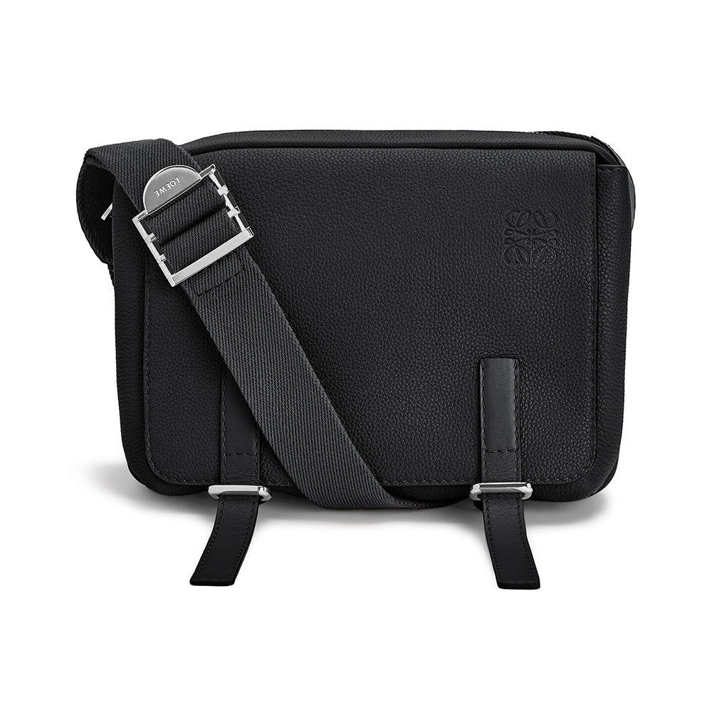 Loewe XS Military Messenger Bag Soft Grained Calfskin Black
