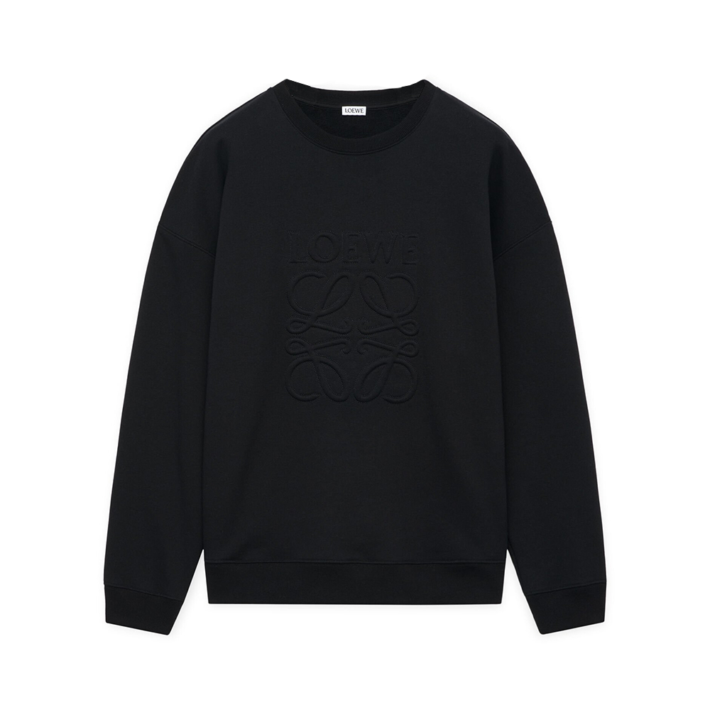 Loewe Relaxed Fit Sweatshirt in Cotton Black – voilà.id
