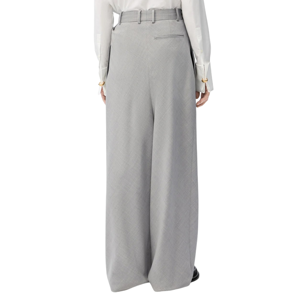 Loewe Draped Trousers in Wool Light Grey – voilà.id