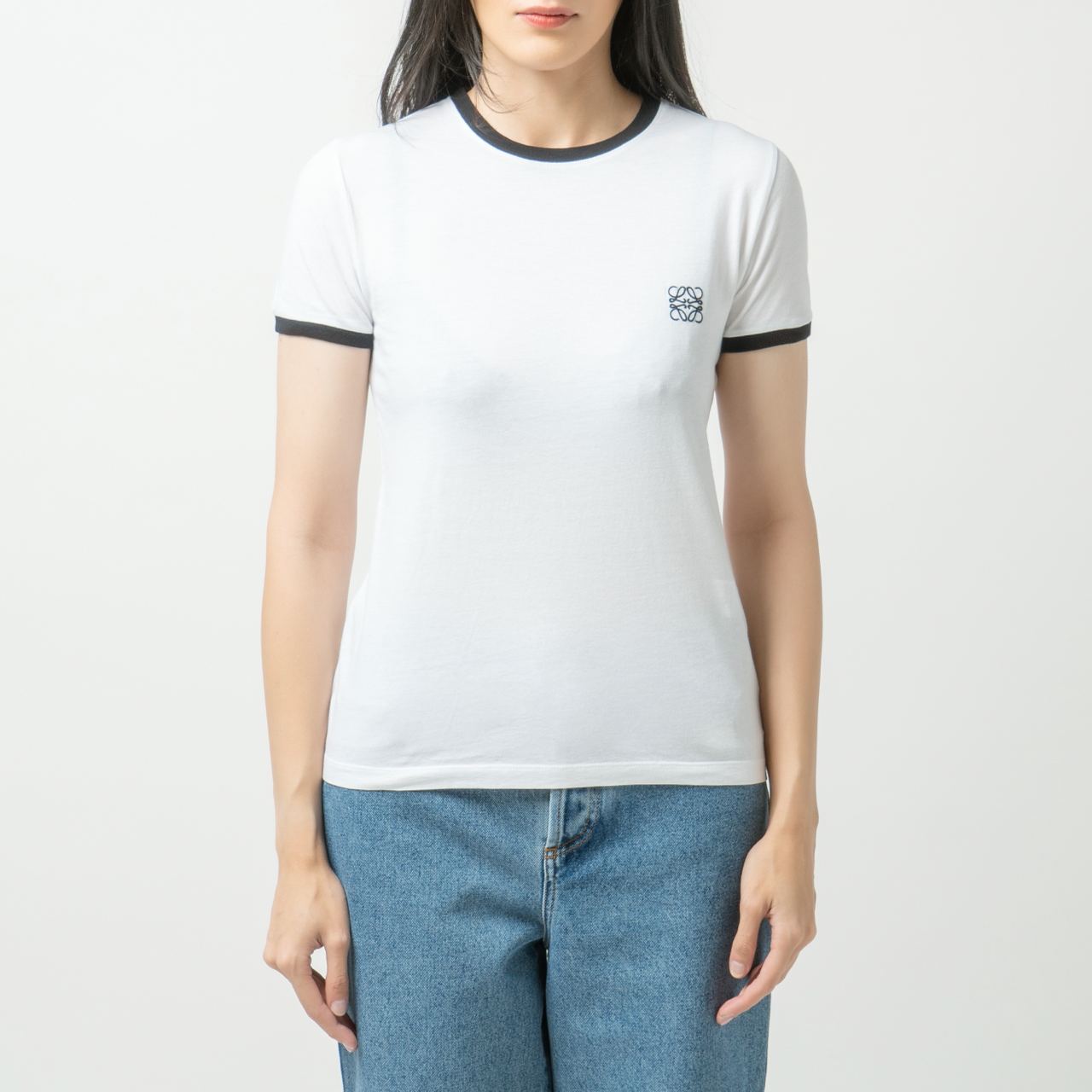 Loewe Anagram Embroidery Placed On The Chest Slim Fit T
