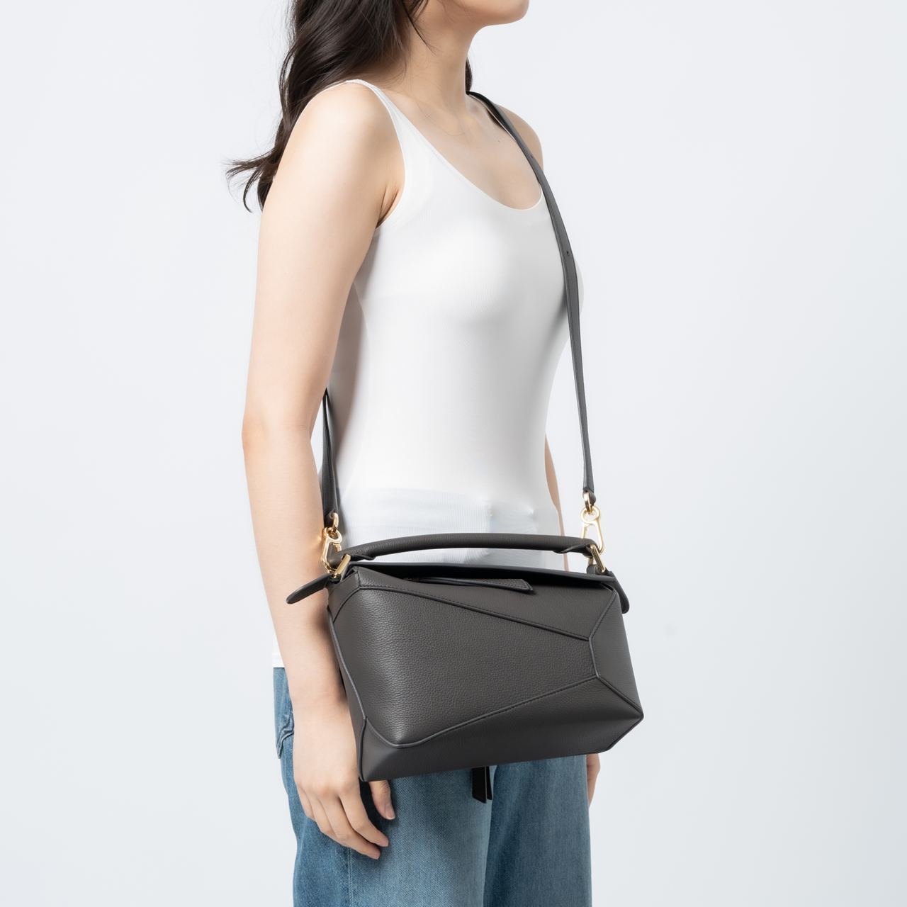 Loewe Small Puzzle Edge Bag in Soft Grained Calfskin Sand