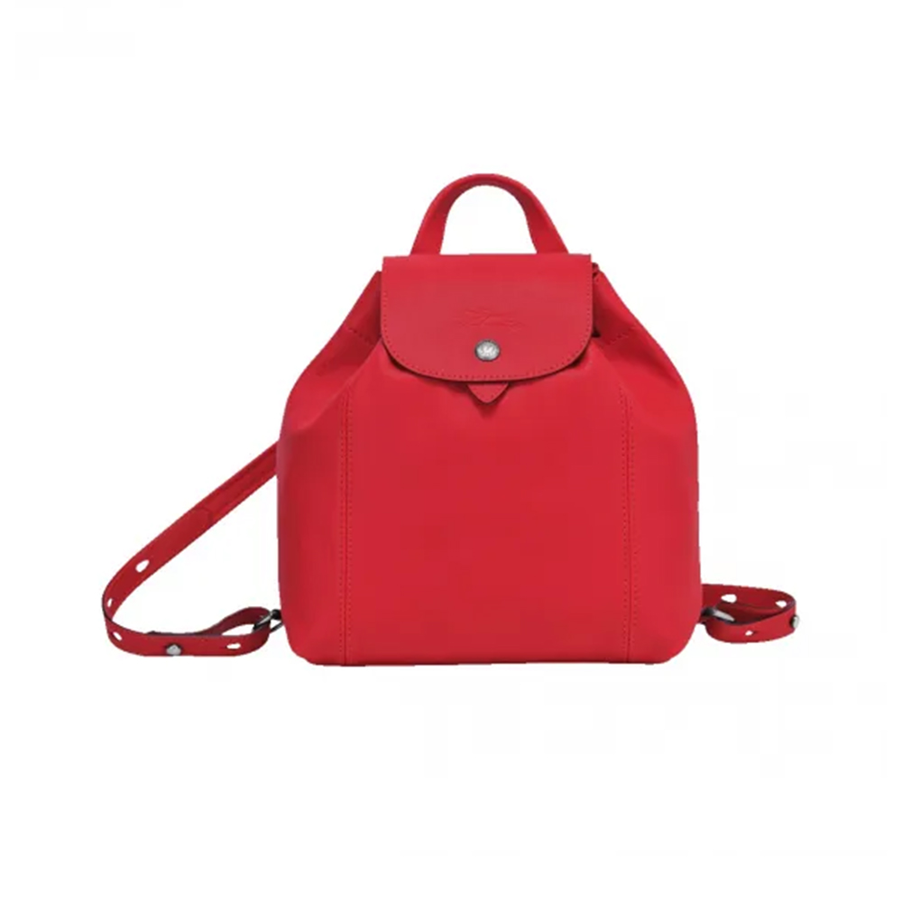 Longchamp Le Pliage Cuir Extra Small Leather Backpack Rouge  display picture 1