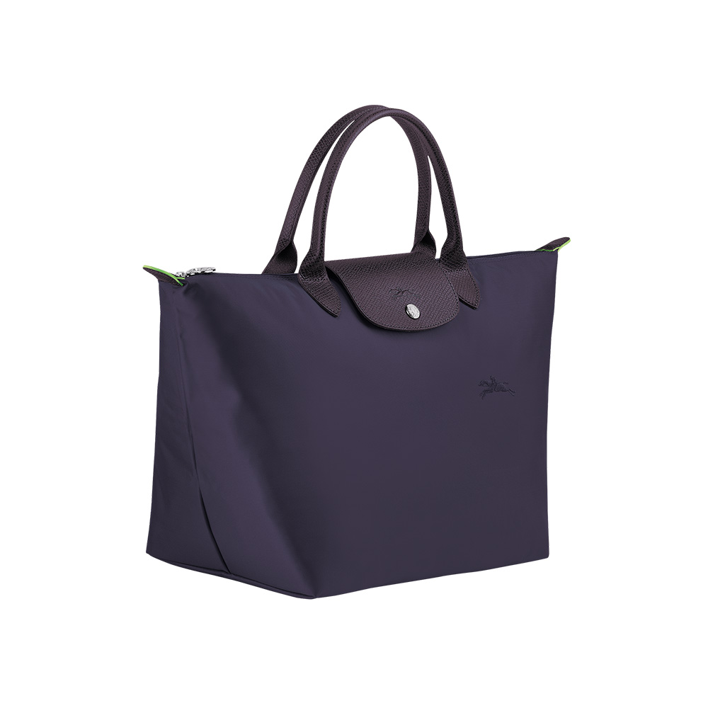 ★人気★ Longchamp Le Pliage Green Handle Pouch Bilberry ☆人気☆ Longchamp Le Pliage Green Handle Pouch Bilberry