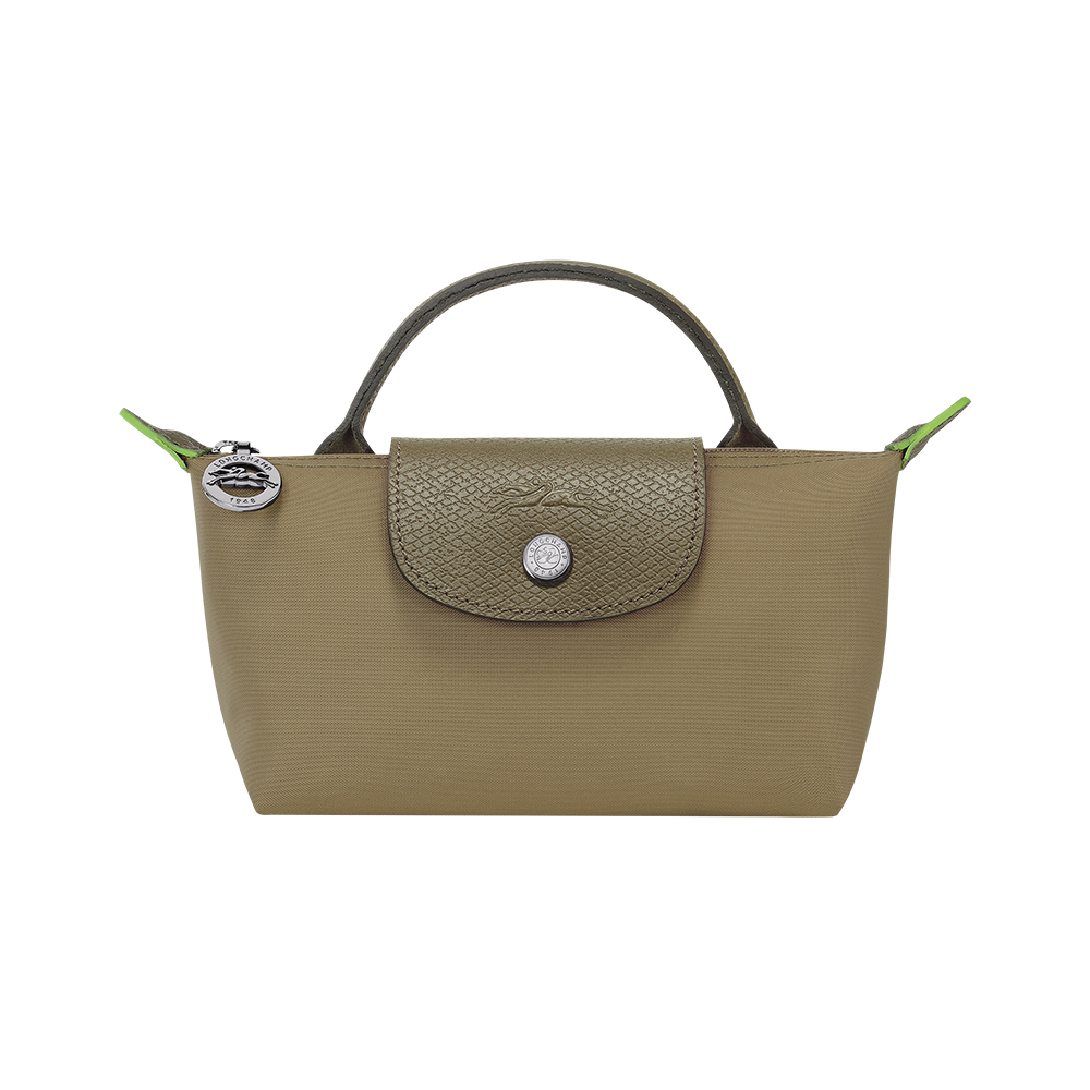 Longchamp Le Pliage Green Pouch with Handle Artichoke – voilà.id