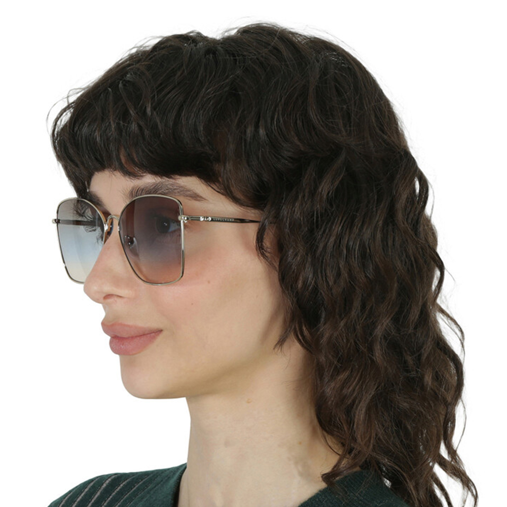 Longchamp Roseau Gradient Square Sunglasses 60mm Blue Grey  display picture 1