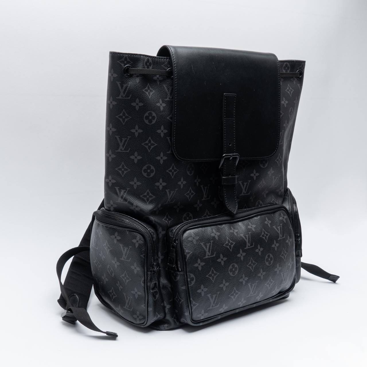Louis Vuitton Trio Coated Canvas Backpack Monogram Eclipse Black  voil.id