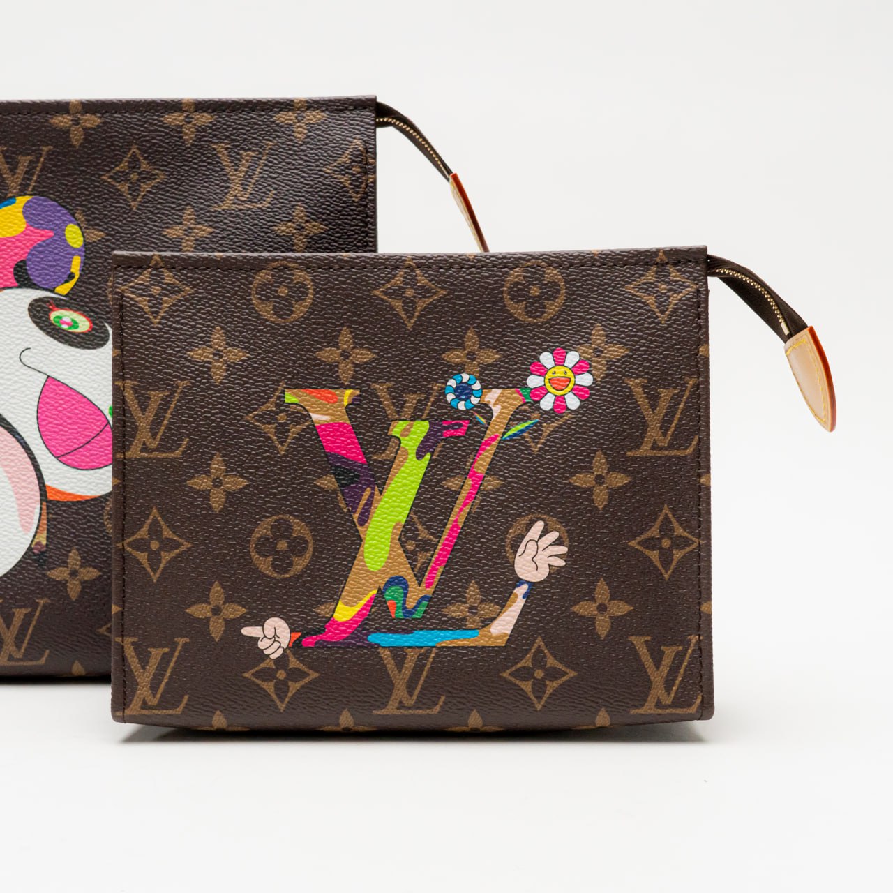 Louis Vuitton LV x TM Trio Toiletry Pouch Monogram Canvas Brown