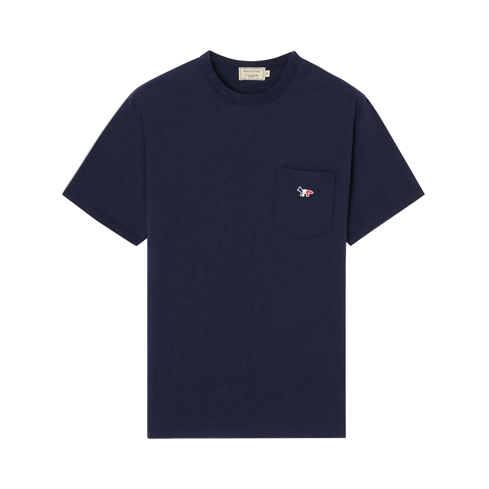Maison Kitsune Tricolor Fox Patch Classic Pocket T-Shirt