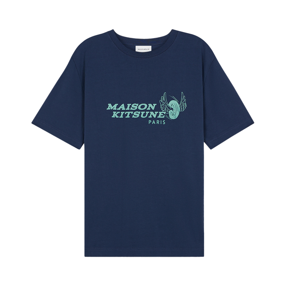 【関税込み】Maison Kitsune ネイビー Racing Wheels Tシャツ Maison Kitsuné Speedy Fox Tシャツ | ブラック | FARFETCH JP