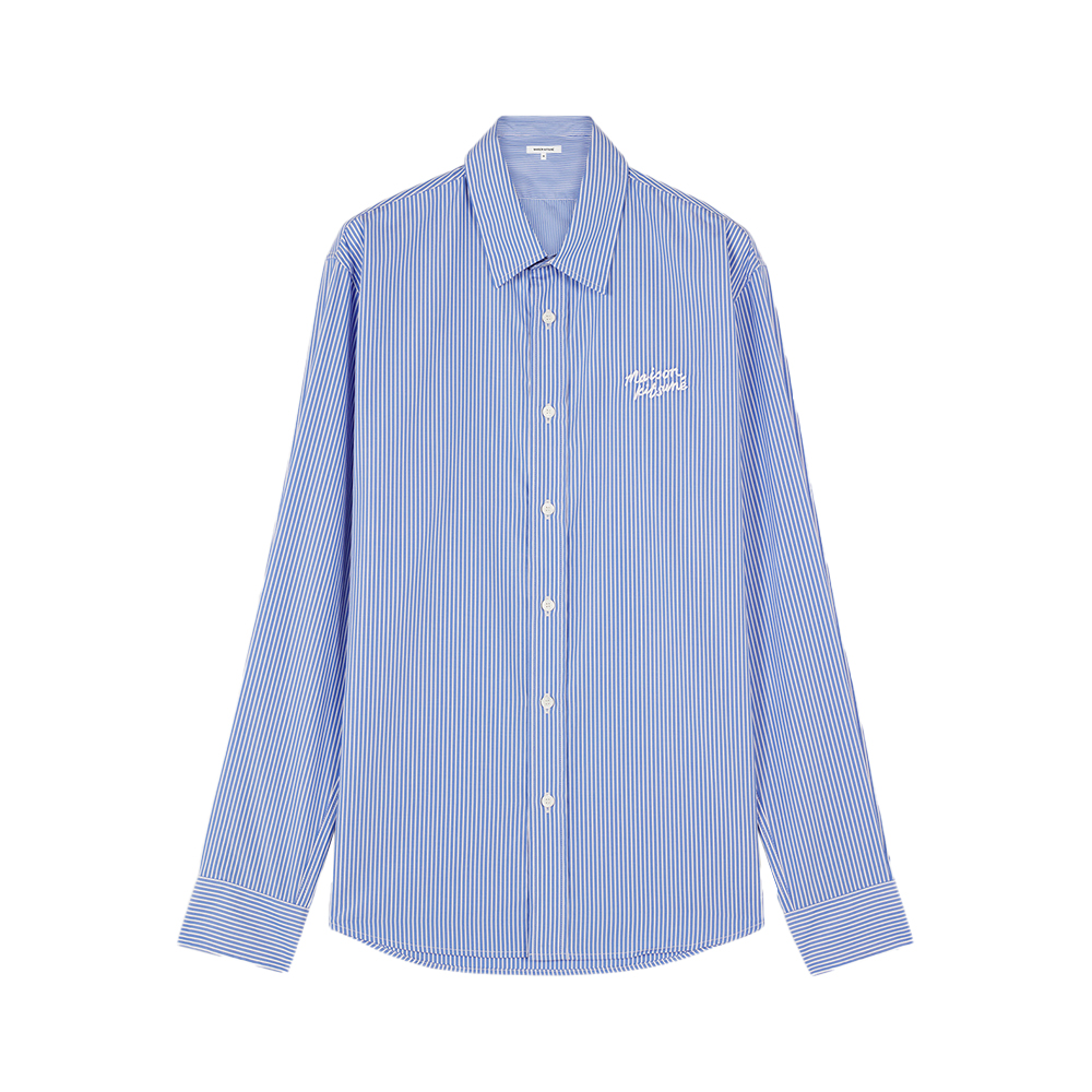 ★PARTIMENTO★ Multi Stripe Shirt Sky MEGA OVER SHIRT / off white & green stripes – SUNNEI