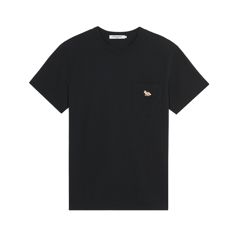 Maison Kitsune Baby Fox Patch Pocket T-Shirt Black – voilà.id