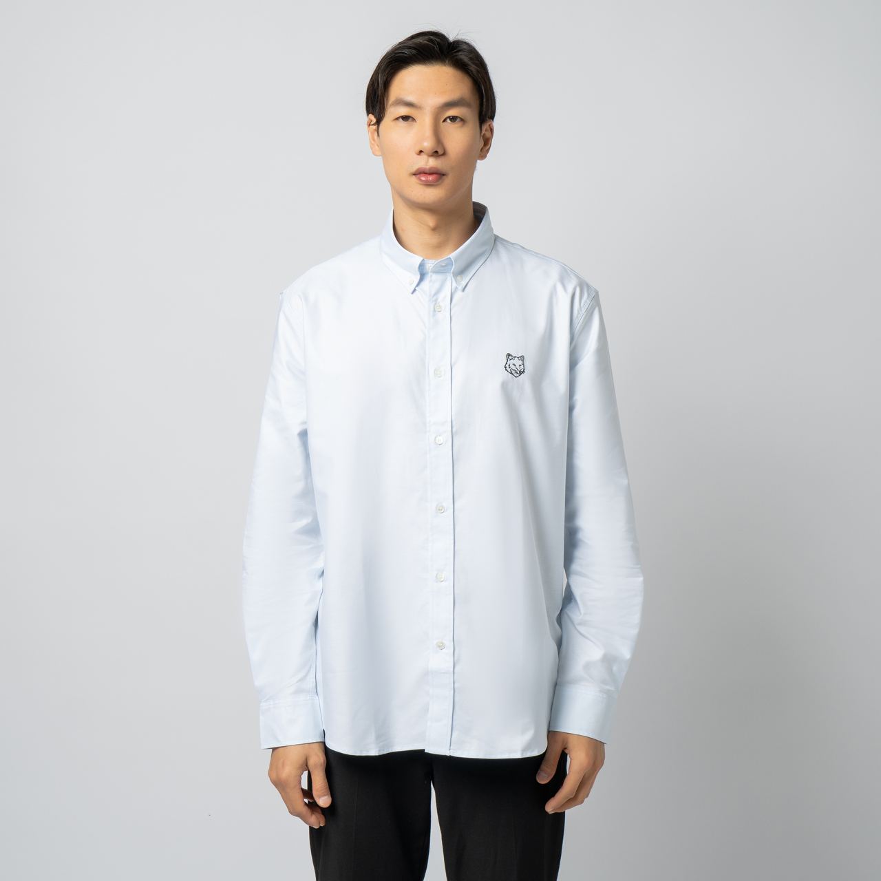Maison Kitsunè Contour Fox Head Patch Longsleeves Shirt