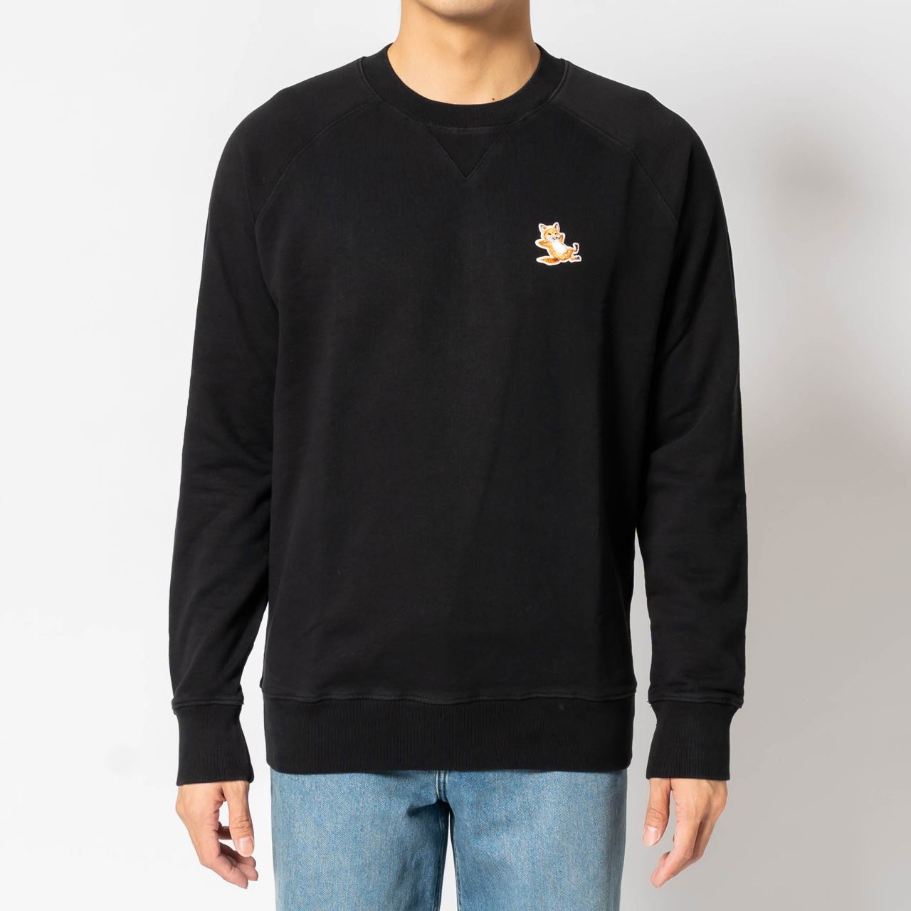 Maison Kitsune Chillax Fox Patch Classic Sweatshirt Black