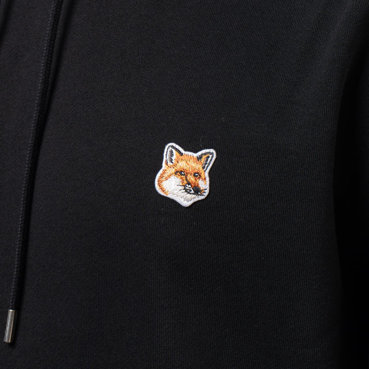 Maison Kitsuné Fox Head Patch Regular Hoodie Black – voilà.id