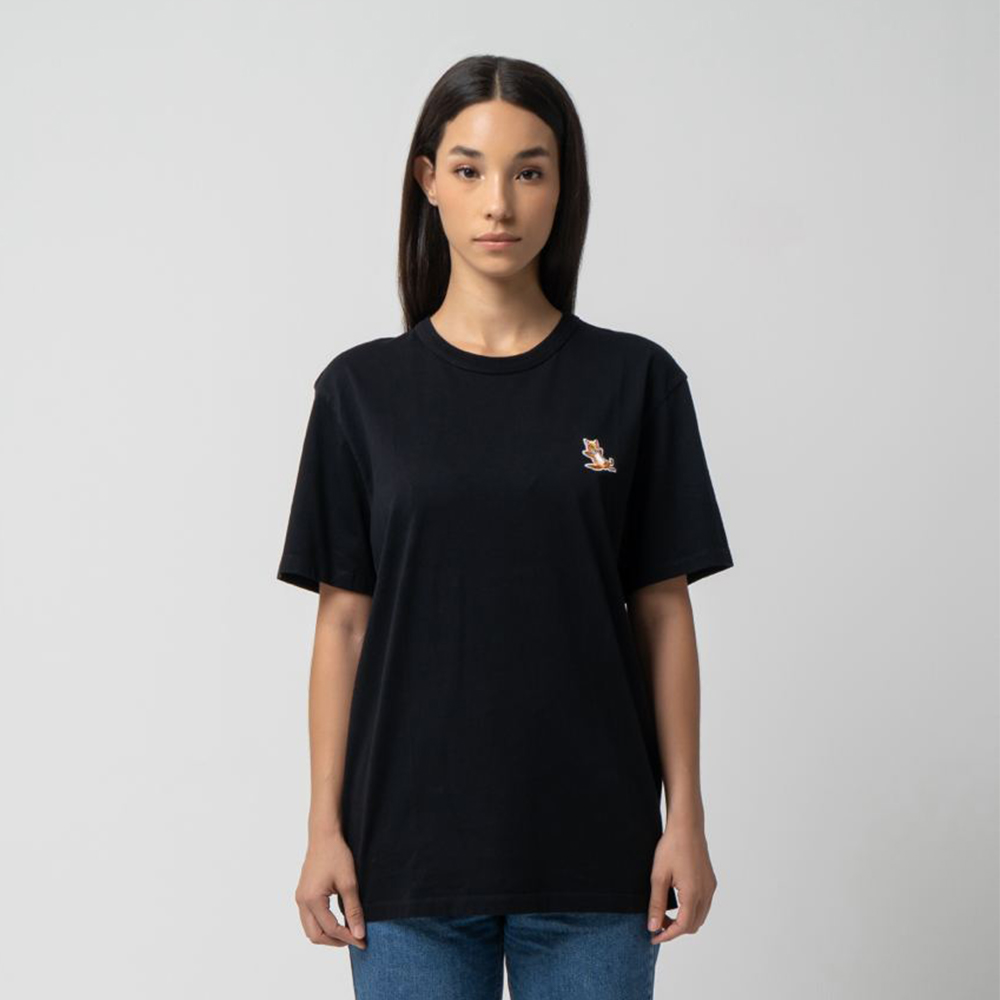 Maison Kitsune Chillax Fox Patch Classic T-Shirt Navy – voilà.id