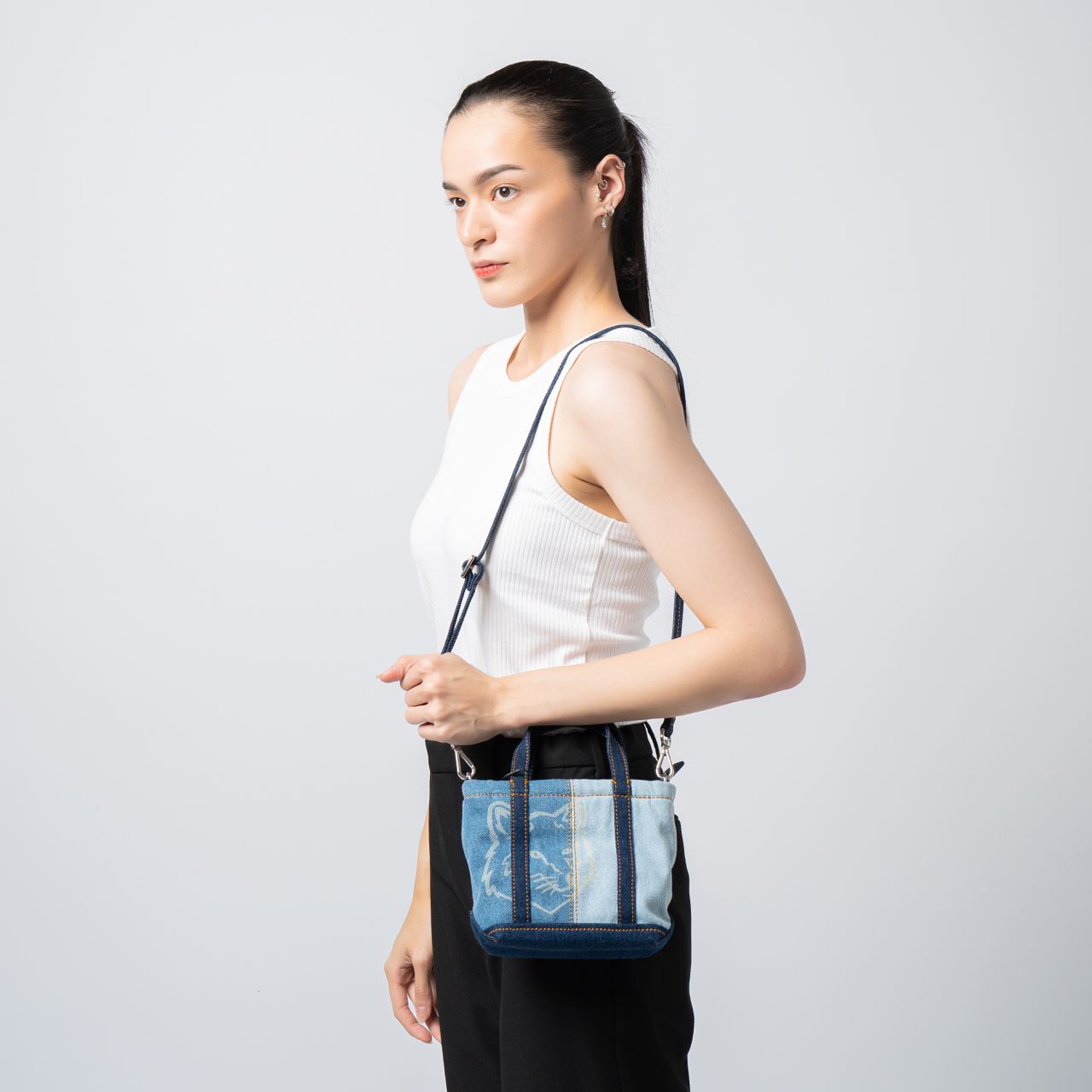 サンセットクライマックス Mini Tote Bag Wolf Gray Mini Tote Bag - sunsetclimax