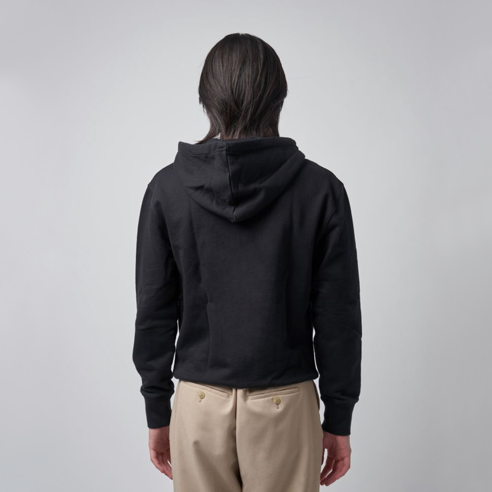 Maison Kitsune Chillax Fox Patch Zipped Hoodie Black – voilà.id