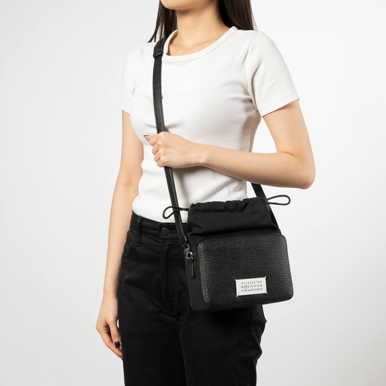 Maison Margiela Logo Label Drawstring Closure Shoulder Bag