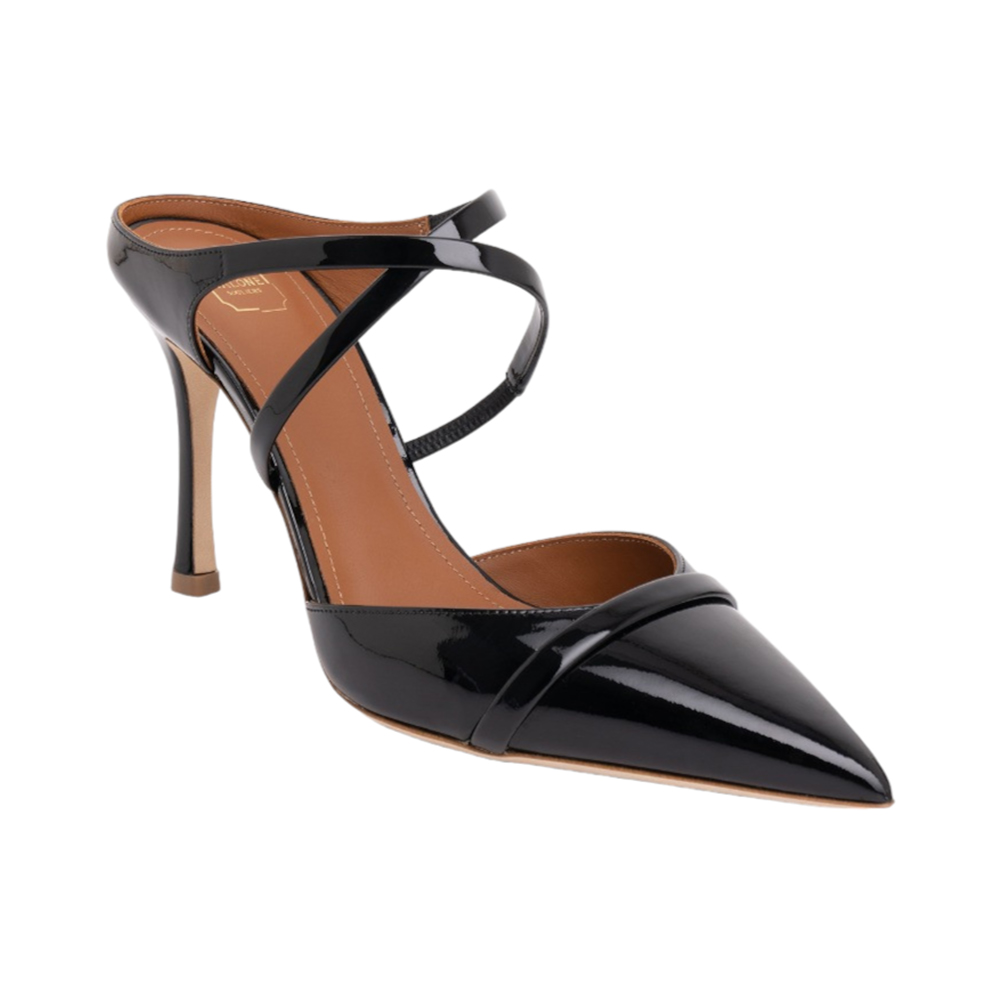 MALONE SOULIERS YOANA901VIOLET 関税送料込 Malone Souliers Yoana 90 Patent Leather Mule Heels Black