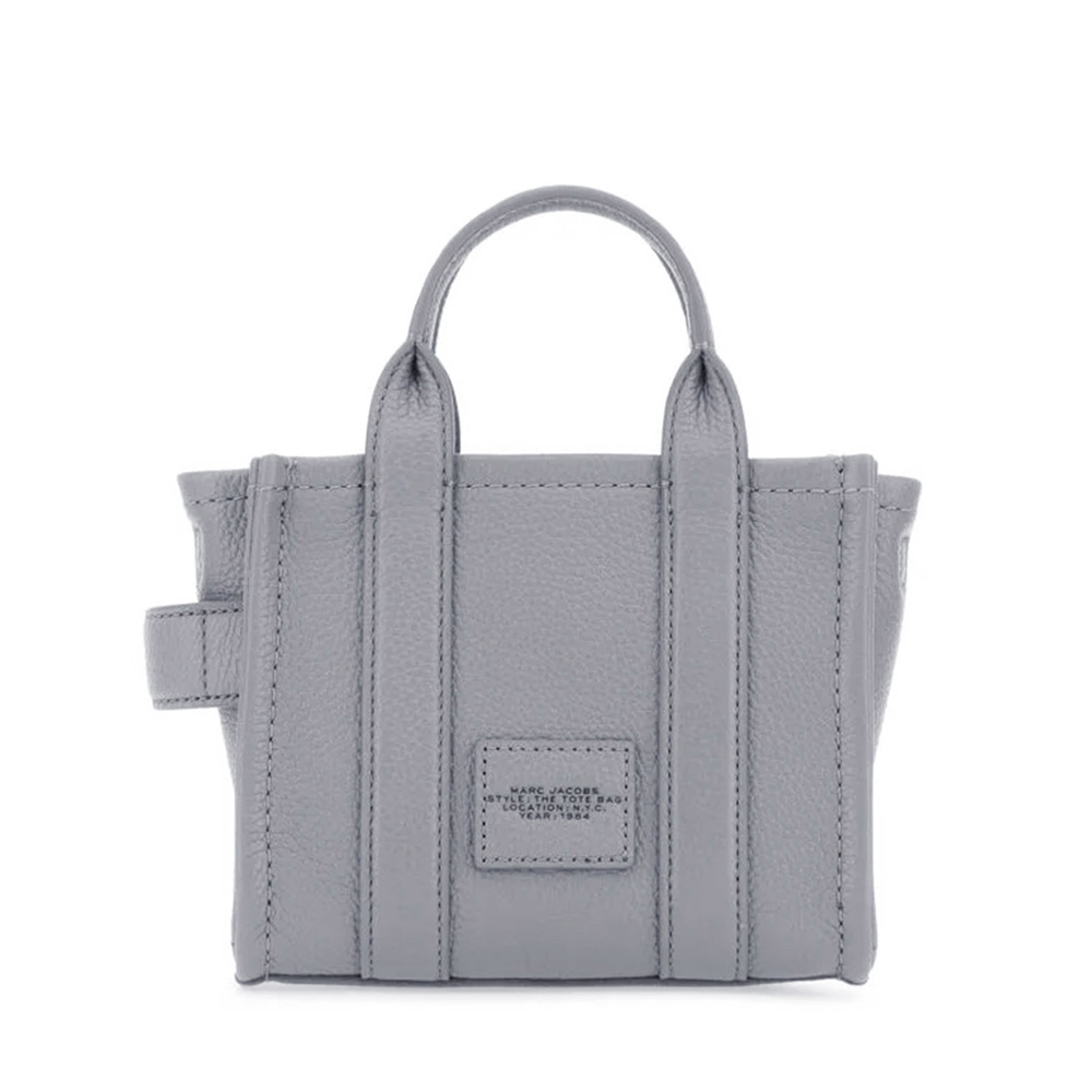 Marc Jacobs The Leather Mini Tote Bag Cotton Silver – voilà.id