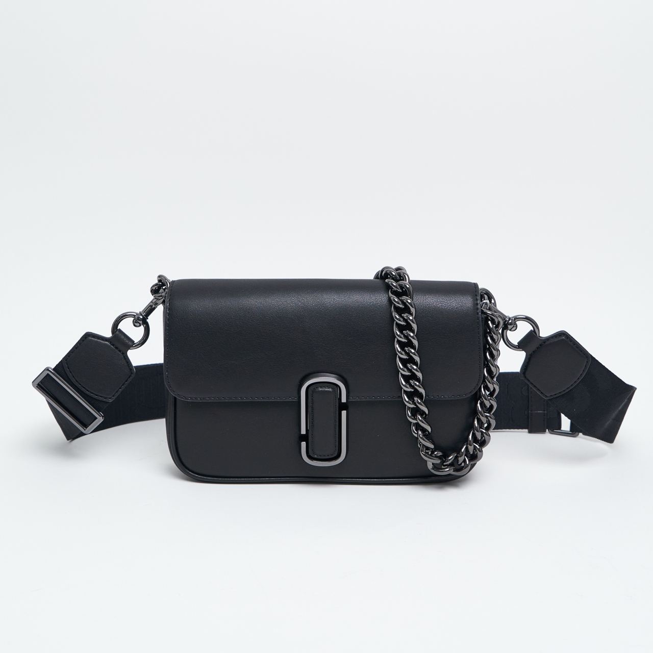 Marc Jacobs The J Soft Shoulder Bag Black Gunmetal – voilà.id