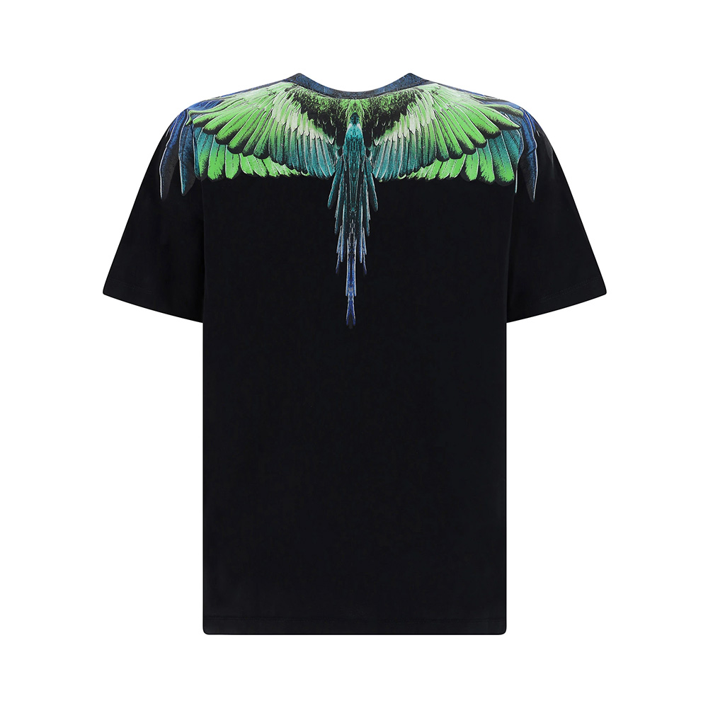 Marcelo Burlon Icon Wings Print T-Shirt Light Green Blue
