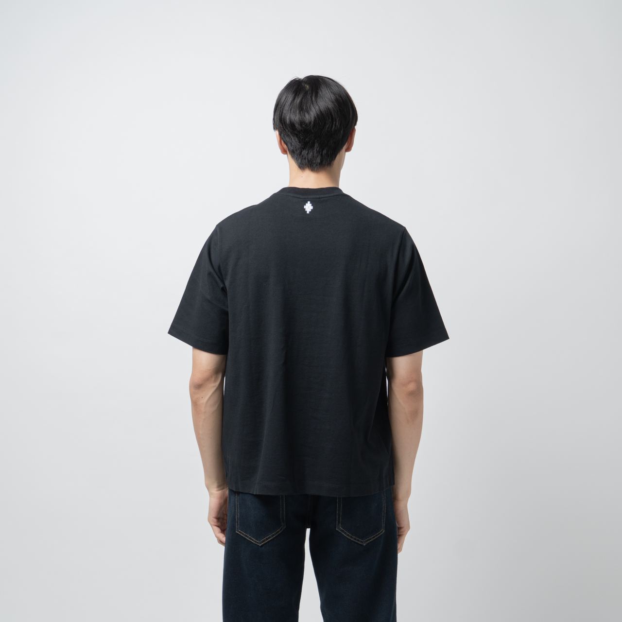 Marcelo Burlon Collar Feathers Print T-Shirt Black – voilà.id