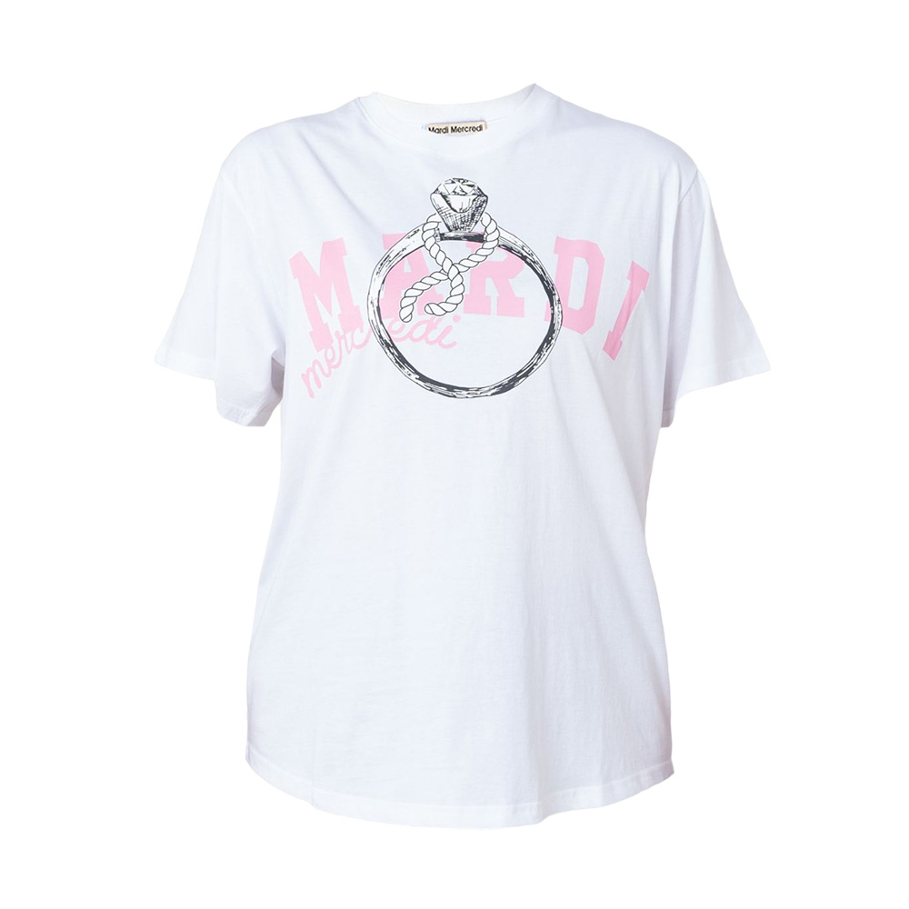 Mardi MERCREDI Tシャツ レディース メンズ トップス 半袖 丸