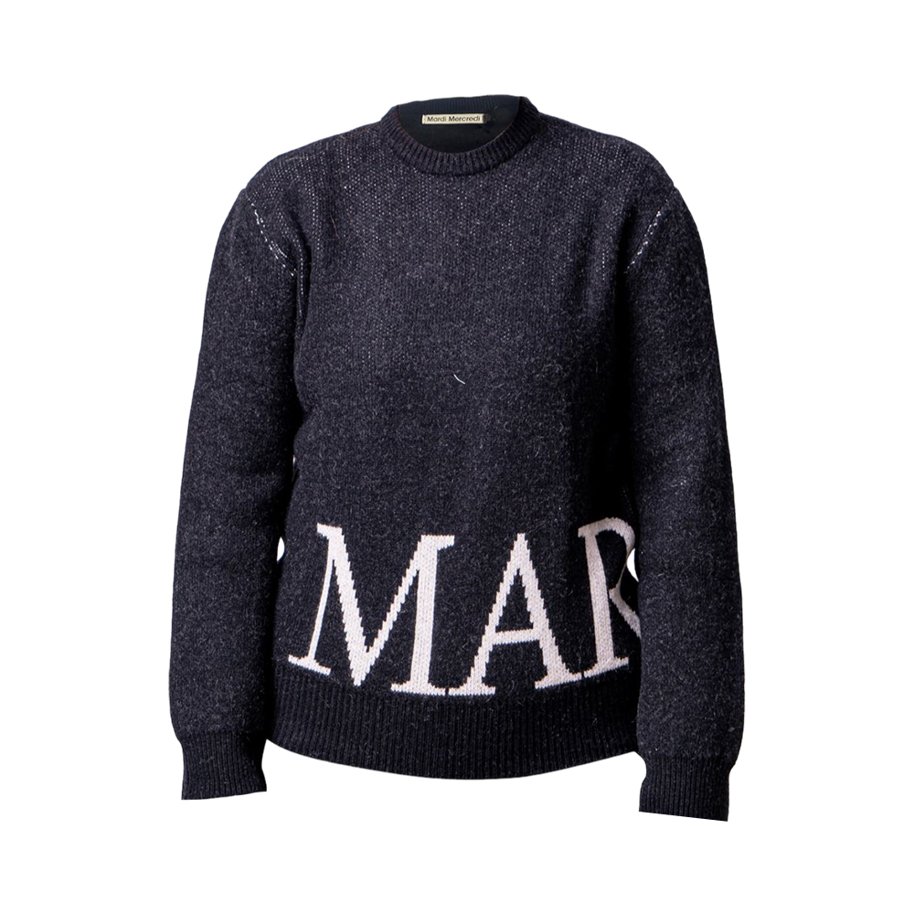 ●Mardi Mercredi●UNISEX SWEATSHIRT NEEDLEWORK_BLACK LEMON ○Mardi Mercredi○UNISEX SWEATSHIRT NEEDLEWORK_BLACK MINT