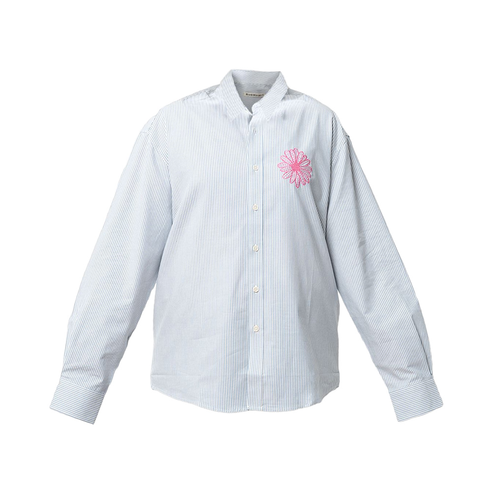 Mardi Mercredi Oxford Shirt Stripe Navy Ivory – voilà.id