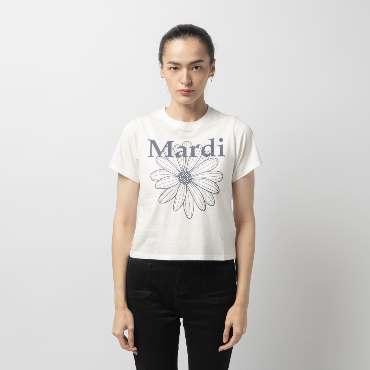 ●Mardi Mercredi●UNISEX SHIRT NEEDLEWORK+BERMUDA SET_GREY ○Mardi Mercredi○UNISEX SHIRT NEEDLEWORK+BERMUDA SET_GREY