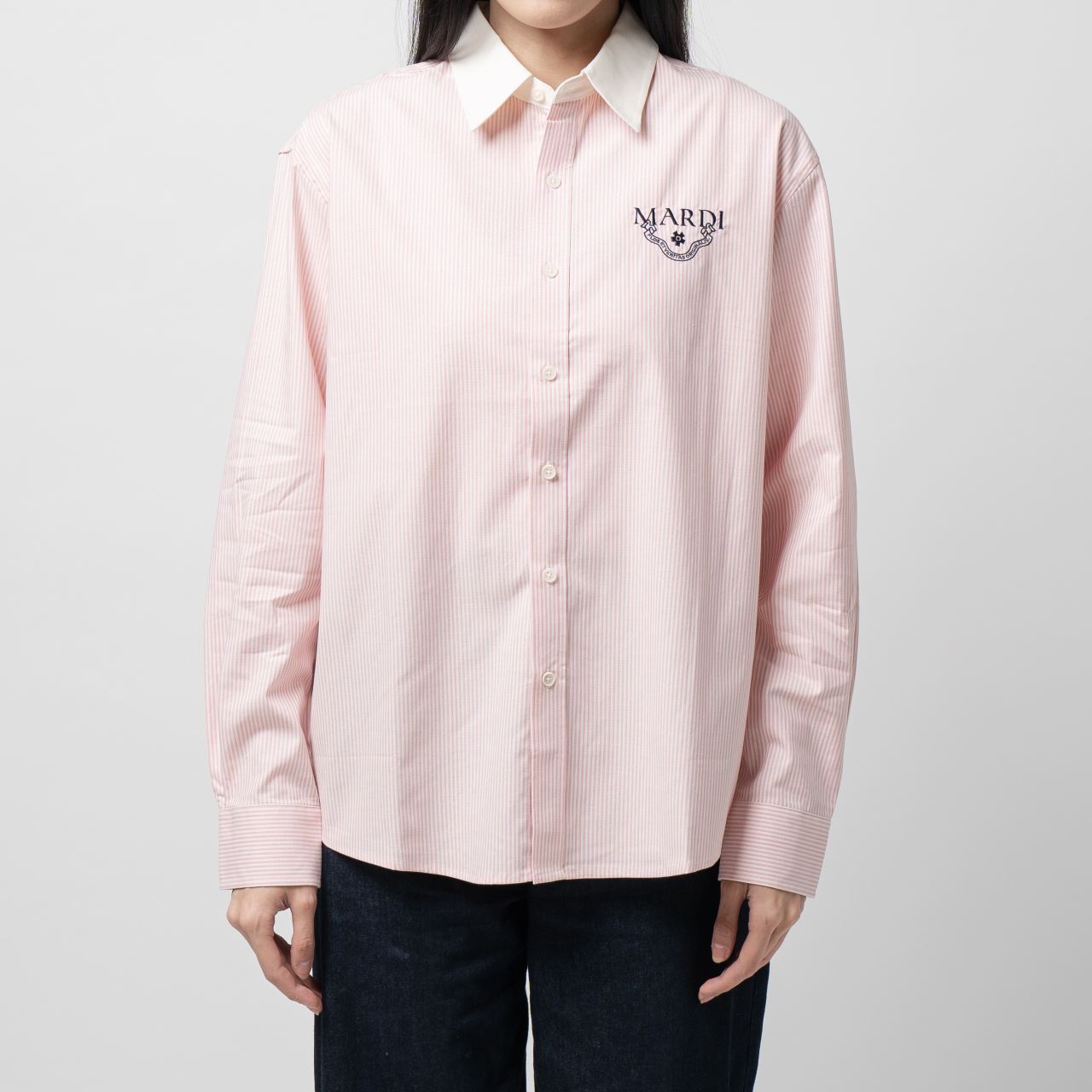 Mardi Mercredi Oxford Stripe Alumni Classique Shirt Pink