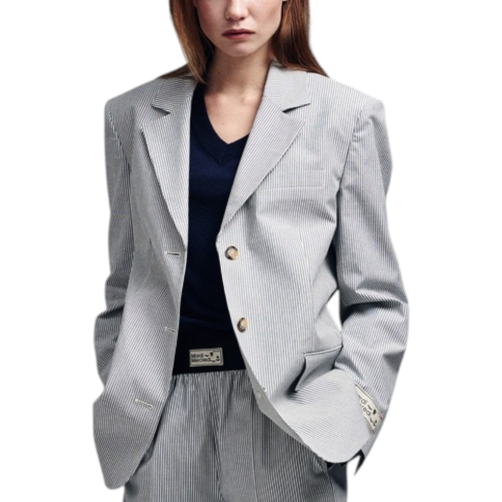 Mardi Mercredi OXFORD JACKET STRIPE Gray S