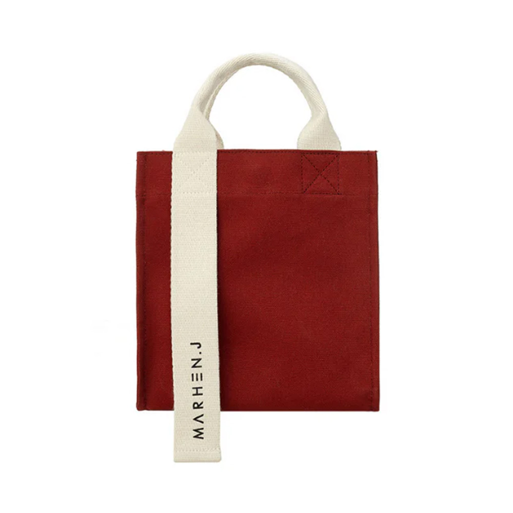 Marhen J Ricky Mini Bag Canvas Red White voila.id