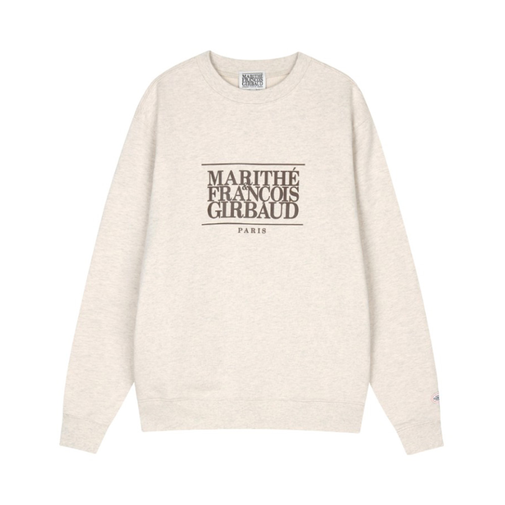 ★Marithe + Francois Girbaud★ CLASSIC LOGO STAMP TEE oatmea CLASSIC LOGO STAMP TEE