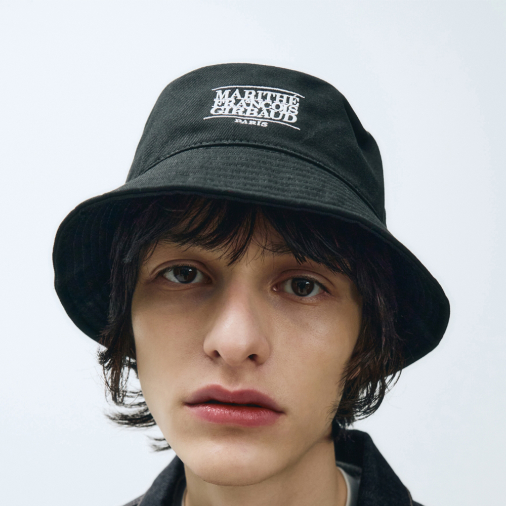 Marithé François Girbaud Classic Logo Bucket Hat Black