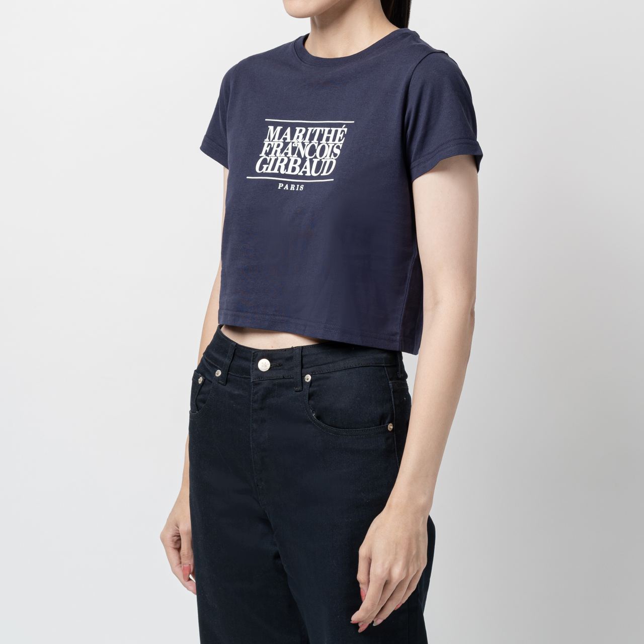 Tシャツ・カットソー Marithe + Francois Girbaud W CLASSIC LOGO RINGER TEE sky blu W CLASSIC LOGO RINGER TEE sky blue - MARITHÉ+FRANҪOIS GIRBAUD