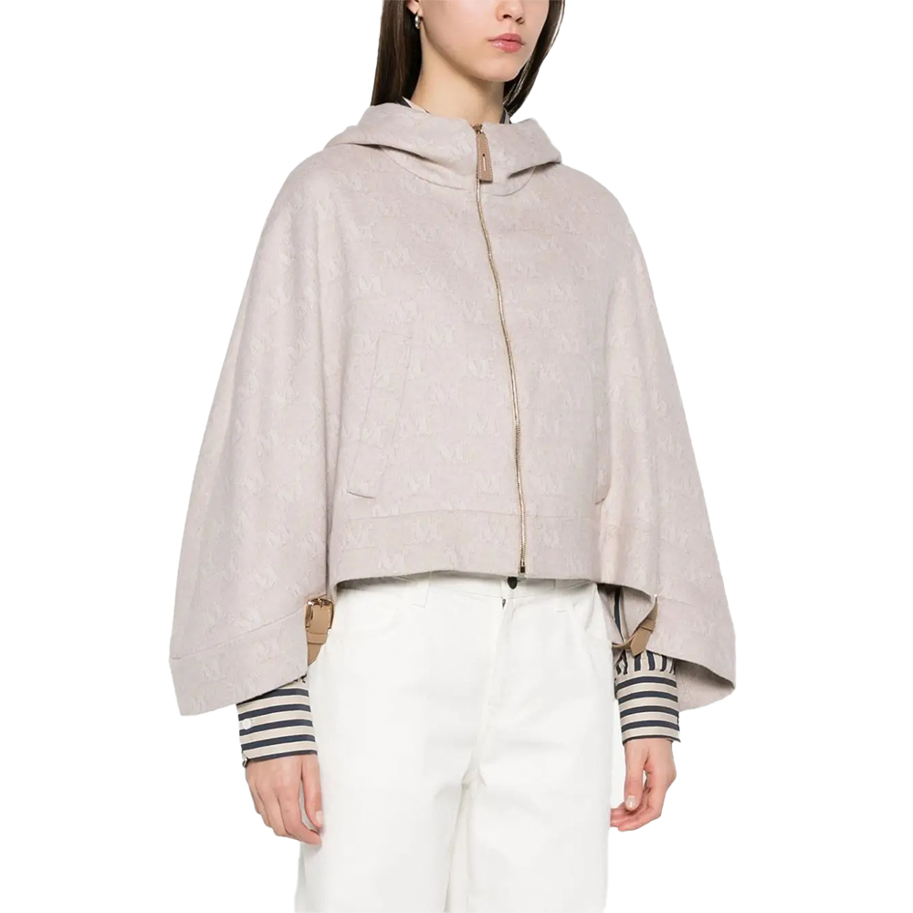 VIP【送料関税込】MAX MARA WOOL BUTTONED CAPE Max Mara Mango fur trimmed wool coat - Light Beige | 60160999019
