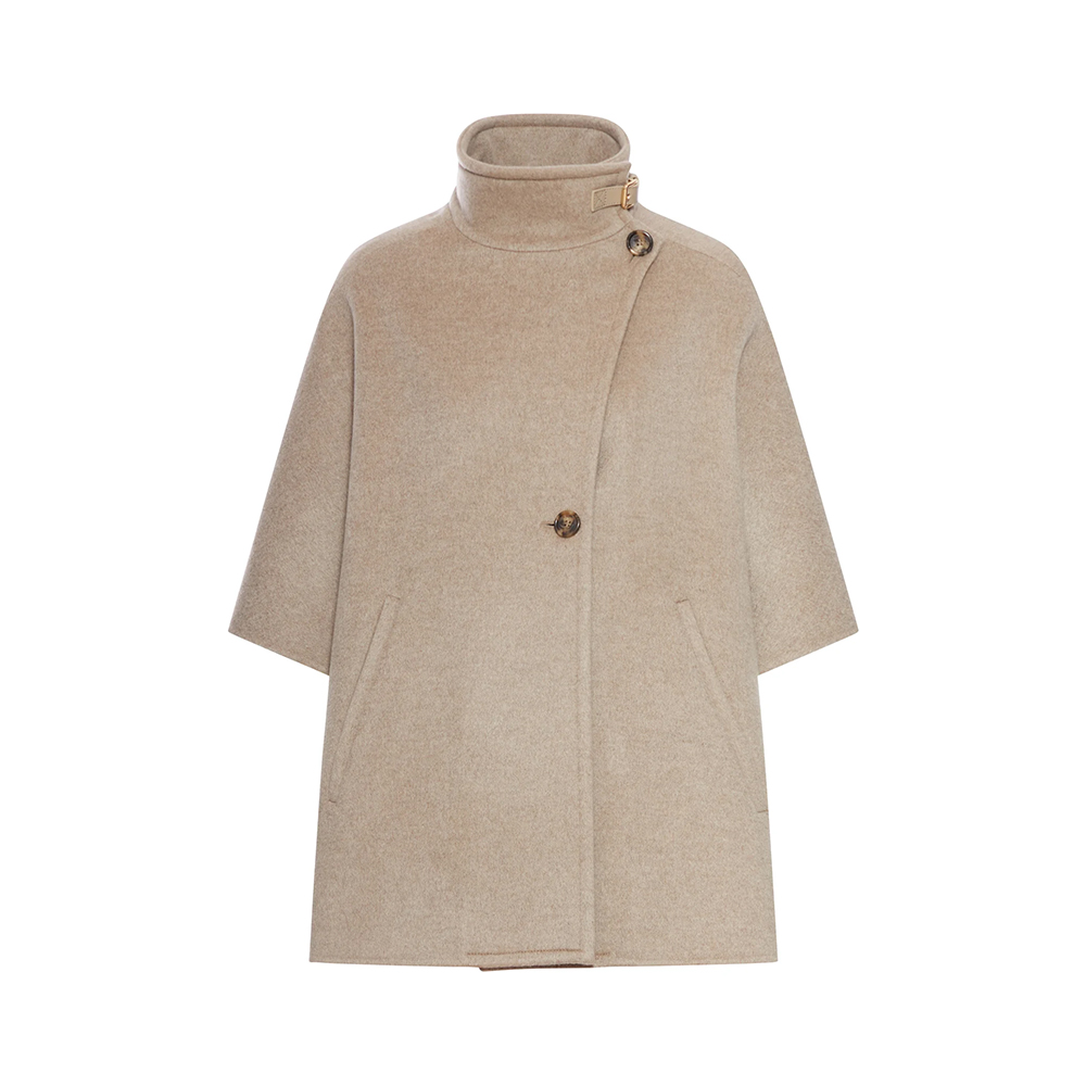 Max Mara Derrik Handsewn Cashmere Cape Beige – voilà.id
