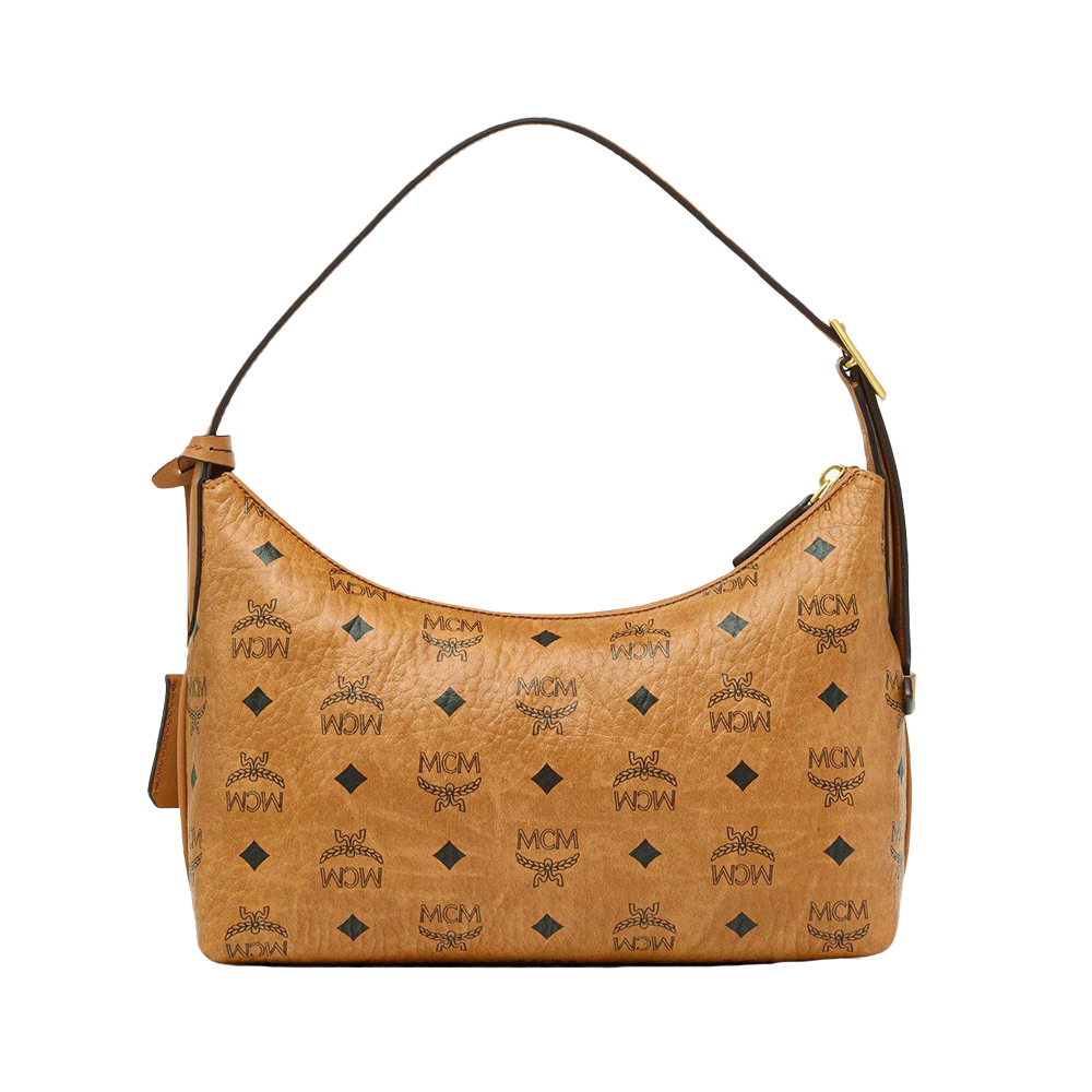 MCM Small Aren Visetos Hobo Bag Cognac – voilà.id