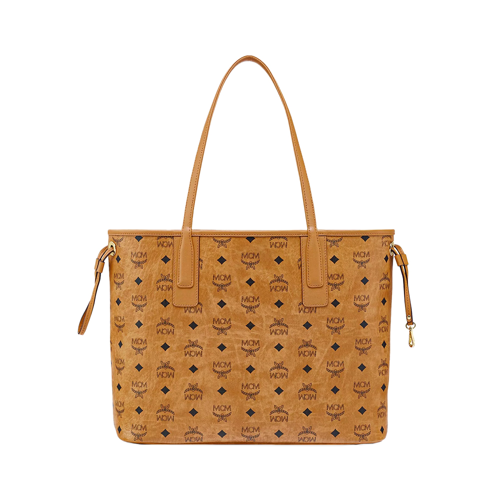 MCM Medium Reversible Cubic Liz Visetos Shopper Bag Cognac – voilà.id