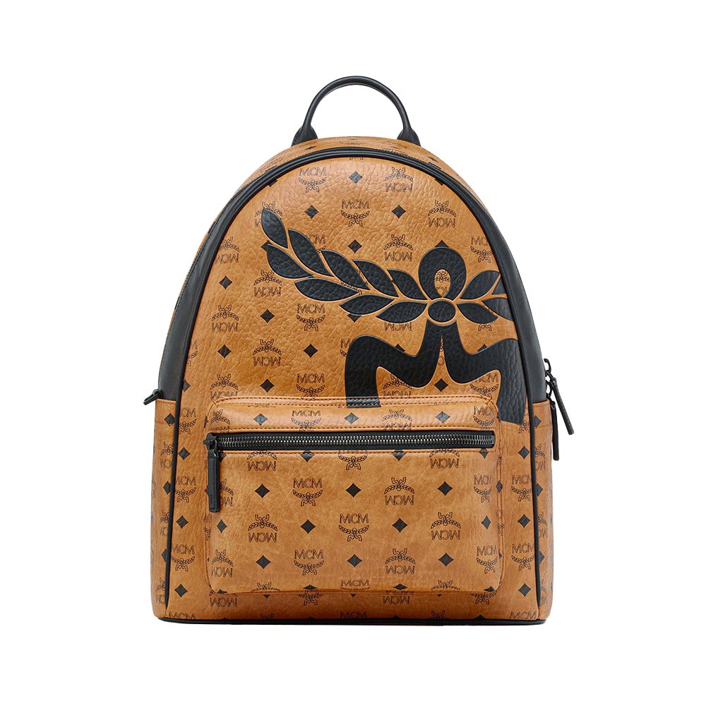 MCM Medium Stark Backpack Mega Laurel Visetos Cognac – voilà.id
