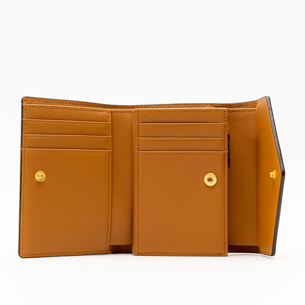 MCM Small Himmel Monogram Tri-Fold Wallet Cognac – voilà.id