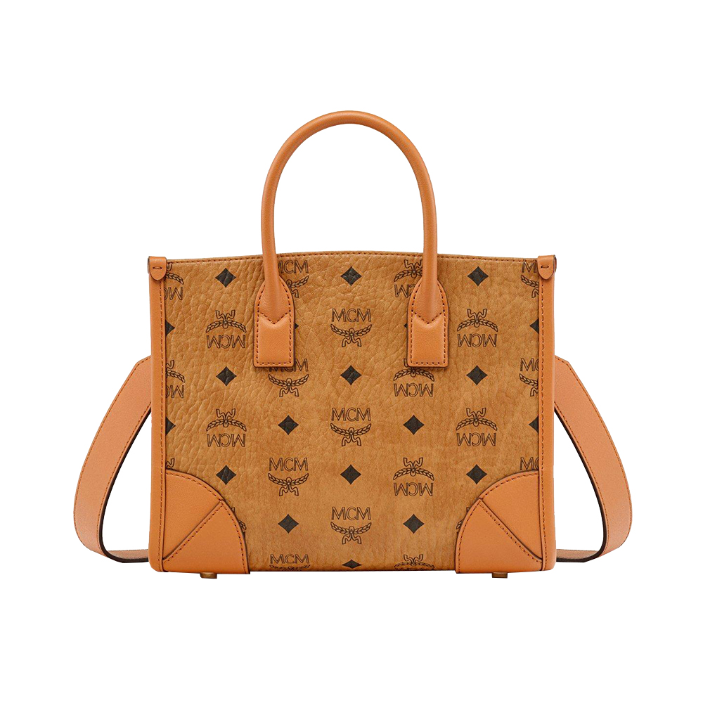 MCM Small München Tote in Visetos Cognac – voilà.id