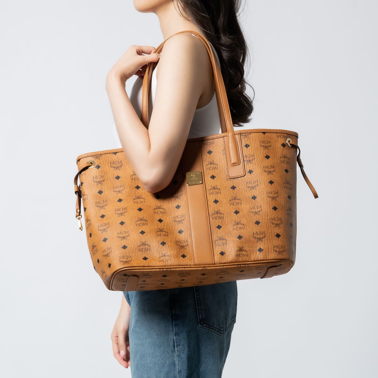 Mcm Liz Reversible Tote Mcm Tote Bag Cognac MCM Liz Reversible