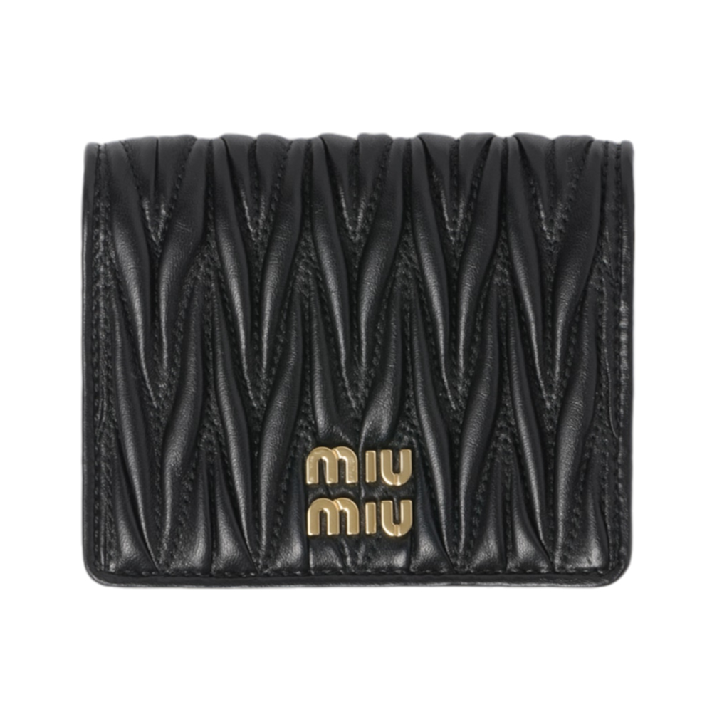 【MIU MIU】MATELASSE SMALL WALLET Miu Miu Matelassé nappa leather small wallet | REVERSIBLE
