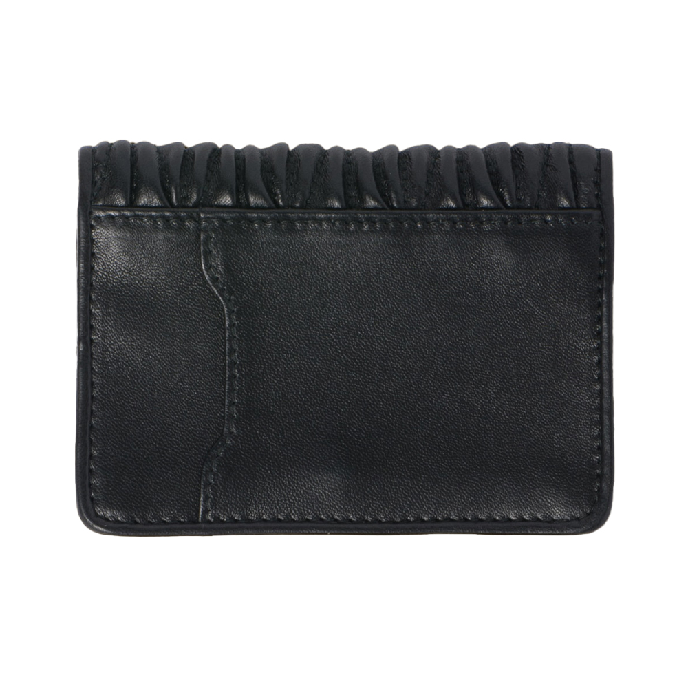【MiuMiu】Black card holder in matelasse nappa Miu Miu Matelassé Nappa Leather Card Holder | Saks Fifth Avenue
