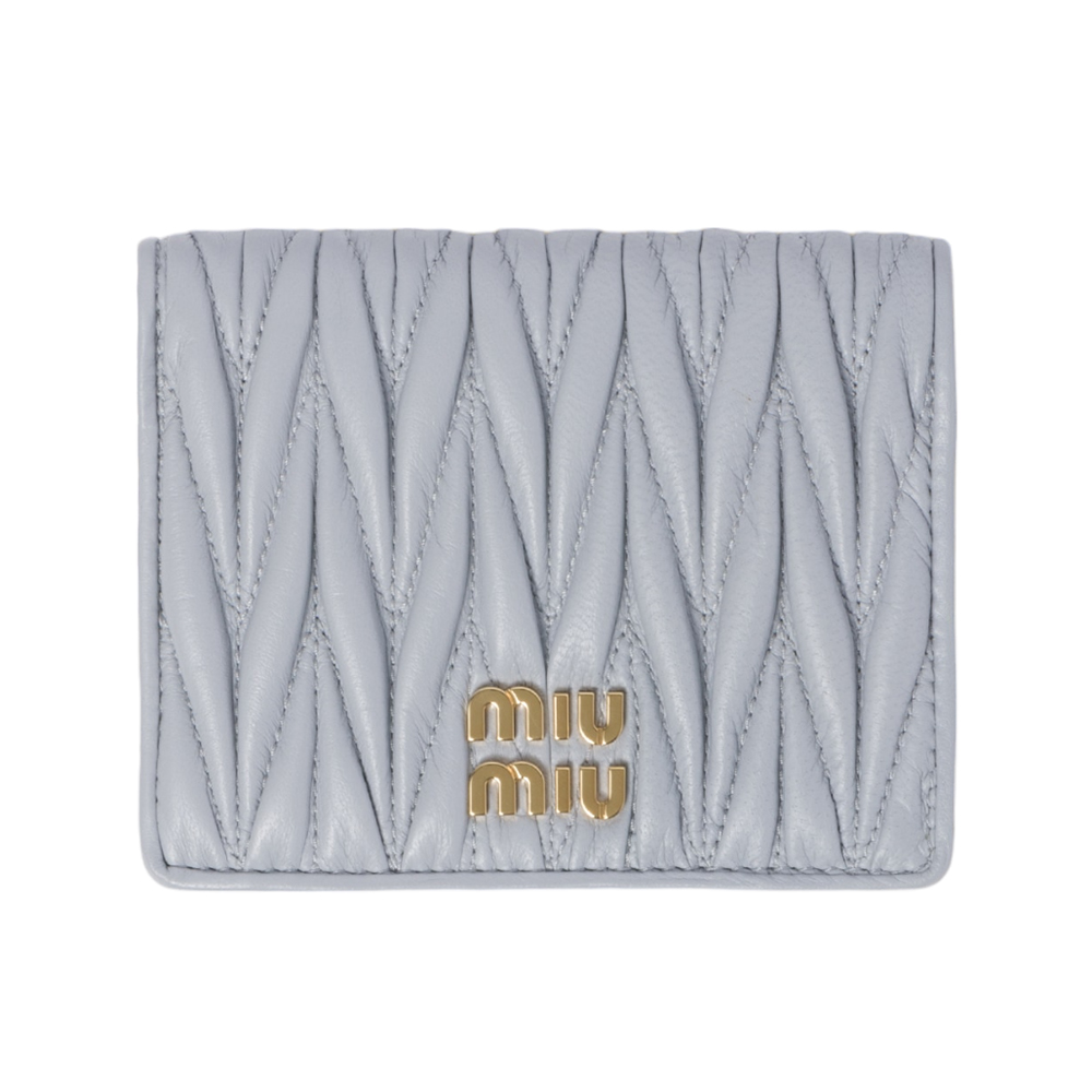 折りたたみ財布 Miu Miu Small Matelasse Nappa Leather Wallet Black Small Matelassé Nappa Leather Wallet | Miu Miu