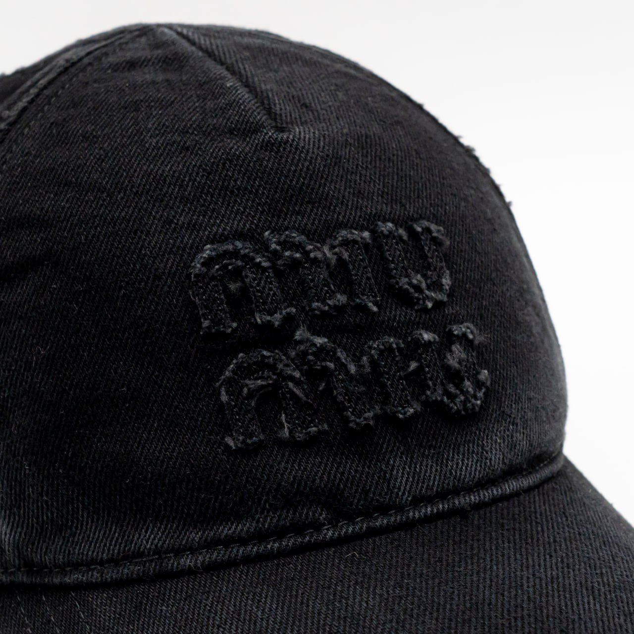 Miu Miu Denim Baseball Cap Black – voilà.id
