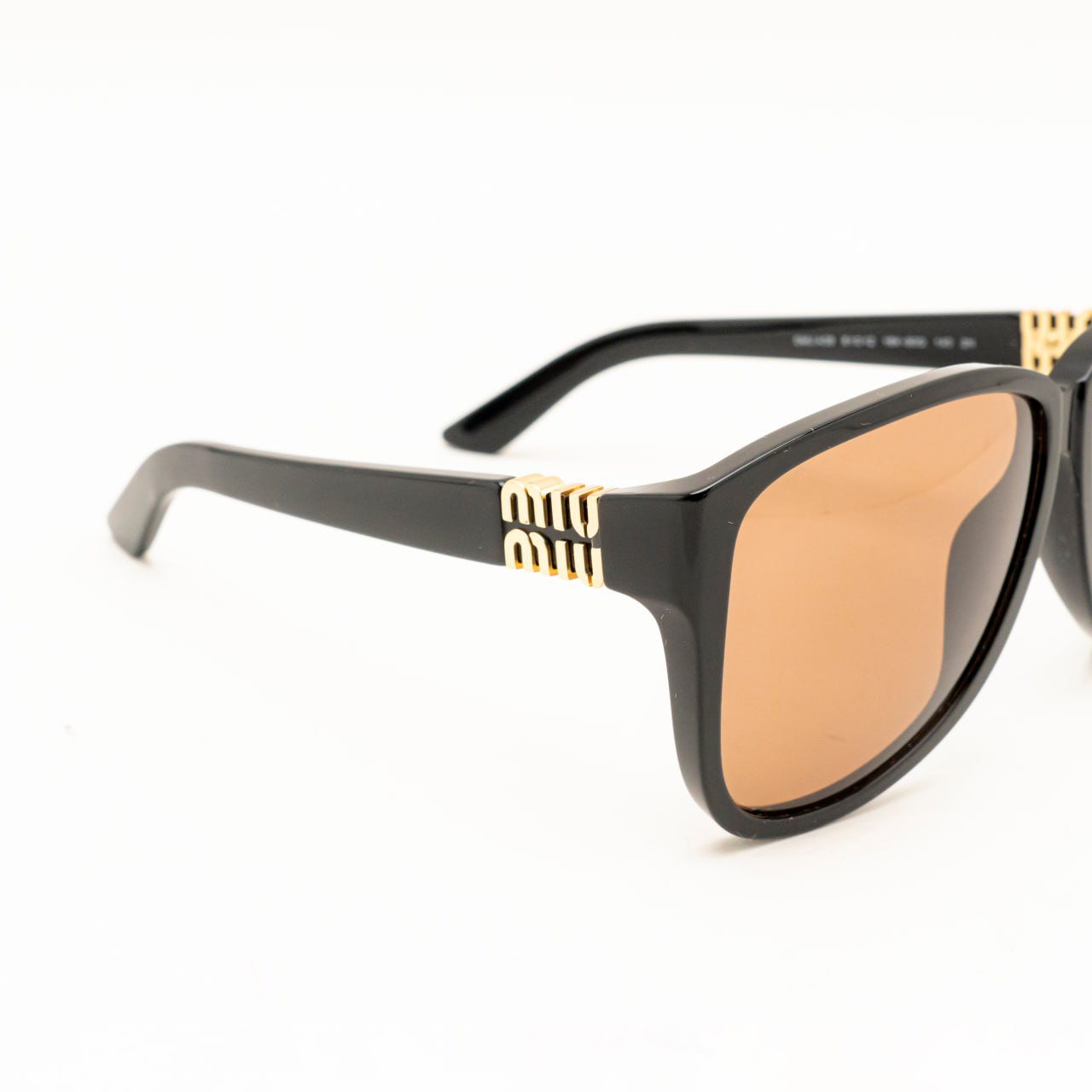 Miu Miu Square Black Pilot Acetate Frame Sunglasses with 